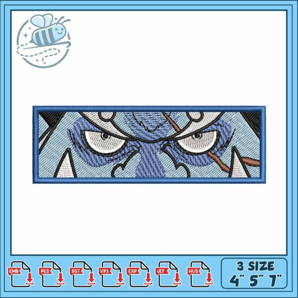 Jinbei eye design embroidery, one piece jinbei​​ embroidery
