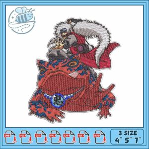 Jiraiya frog art design embroidery