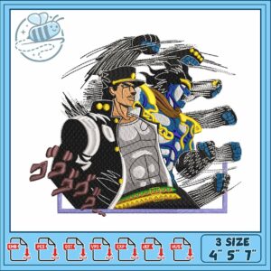 Jotaro kujo art design embroidery