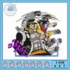 Naruto eye kurama design embroidery, naruto eyes​​​​​​ embroidery