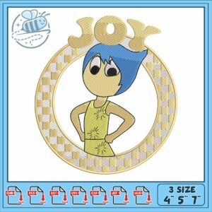 Joy inside out embroidery, inside out joy​​ embroidery