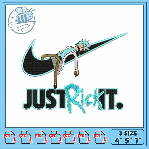 Just Rick It Embroidery Design for Creative Projects