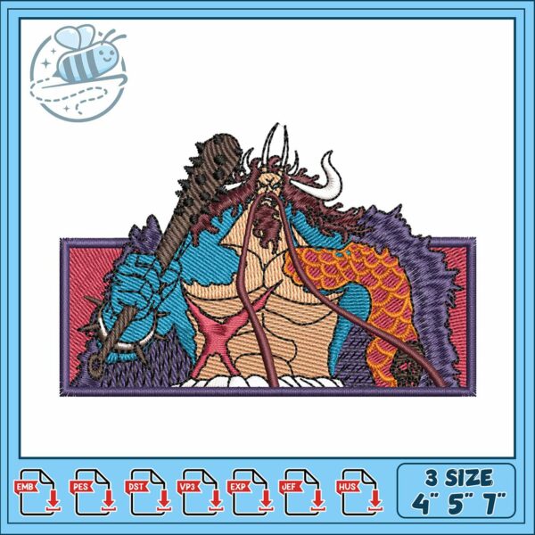 Kaido box art design embroidery, kaido one piece​ embroidery