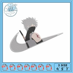 Kakashi Hatake Embroidery Design 3 Sizes Instant Download