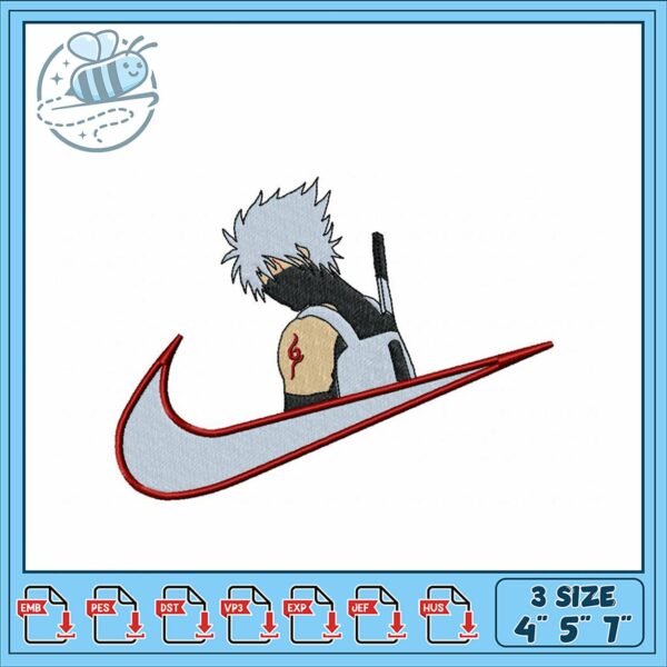 Kakashi Ninja Inspired Embroidery Design Download