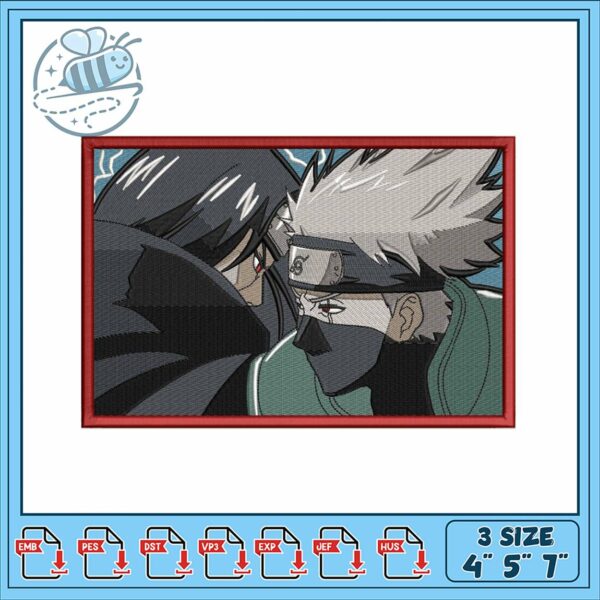 Kakashi and Itachi Embroidery Design for Decor