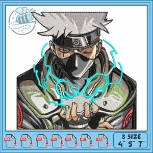 Kakashi chidori embroidery