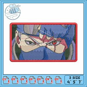 Kakashi sharingan design embroidery