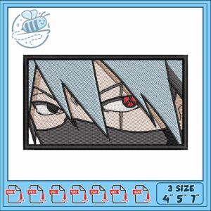 Kakashi sharingan eye design embroidery