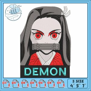 Kamado nezuko art embroidery