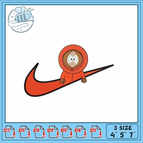 Kenny Inspired Embroidery Design for Apparel Use