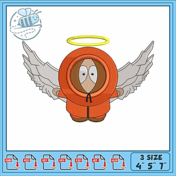 Kenny mccormick flying embroidery, kenny mccormick fanart​ embroidery