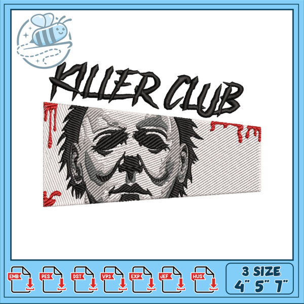 Killer Club Embroidery Design for Crafting Fun