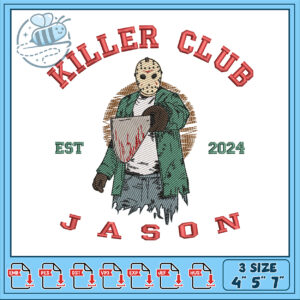 Killer Club Jason Embroidery Design for 2024