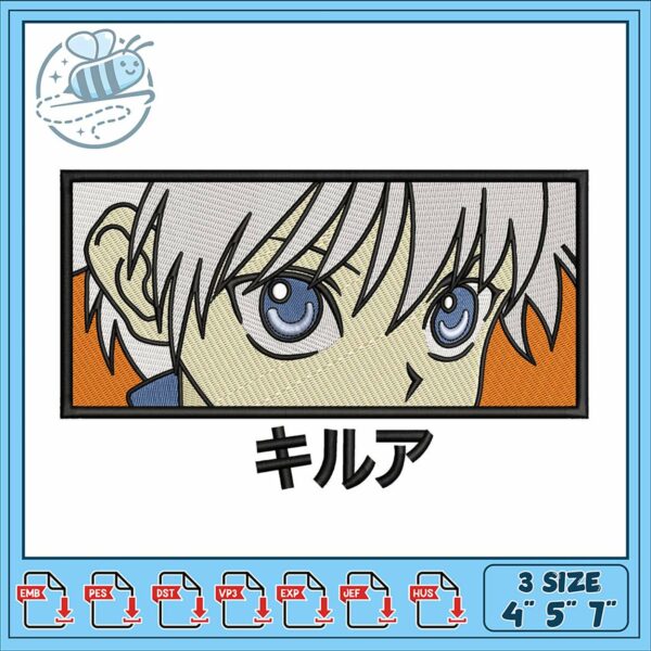 Killua Embroidery Design for Unique Projects 4x5x7