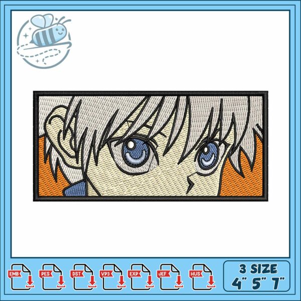 Killua hxh child design art embroidery, hxh killua figure​​​ embroidery
