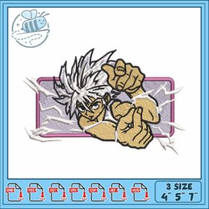 Killua zoldyck design art embroidery Killua zoldyck design art embroidery