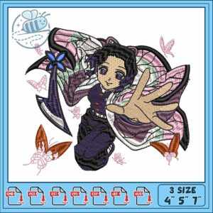 Kochou shinobu face design art embroidery