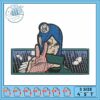 Tanjiro face rectangle embroidery, tanjiro gif​ embroidery