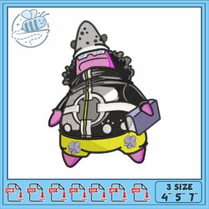 Kuma chibi art design embroidery