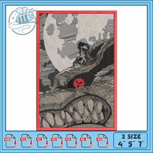 Kurama and madara design art embroidery