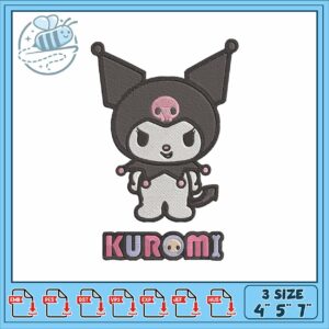 Kuromi logo body embroidery