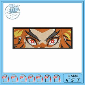 Kyojuro eye design art embroidery