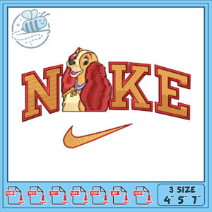 Lady and the Tramp Nike Embroidery Design