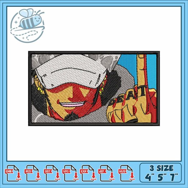 Law design art embroidery, law one piece​​​ embroidery