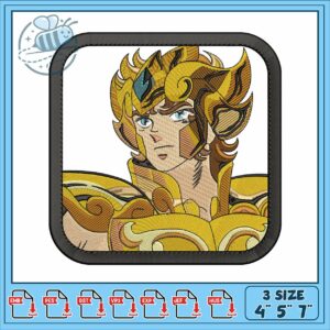 Leo aiolia face embroidery