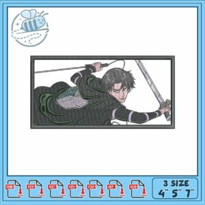 Levi ackerman anime embroidery