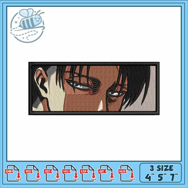 Levi ackerman embroidery, attack on titan levi​​ embroidery