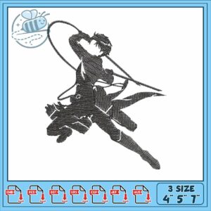 Levi ackerman shadow embroidery