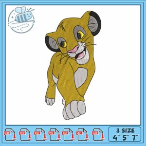 Light cartoon disney embroidery, disney the lion king 2​ embroidery