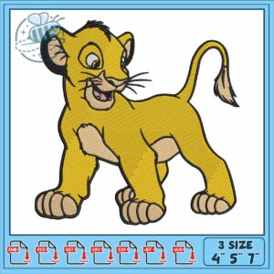 Light king disney embroidery, king lion disney​ embroidery