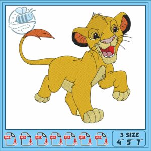 Light king funny embroidery, is lion king disney​​ embroidery