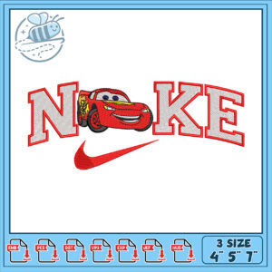 Lightning McQueen Inspired Embroidery Design File