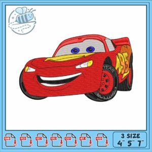 Lightning mcqueen embroidery, lightning mcqueen crocs​​ embroidery