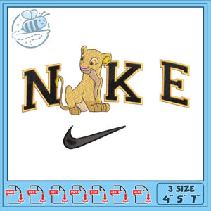 Lion King Nike Embroidery Design 3 Sizes