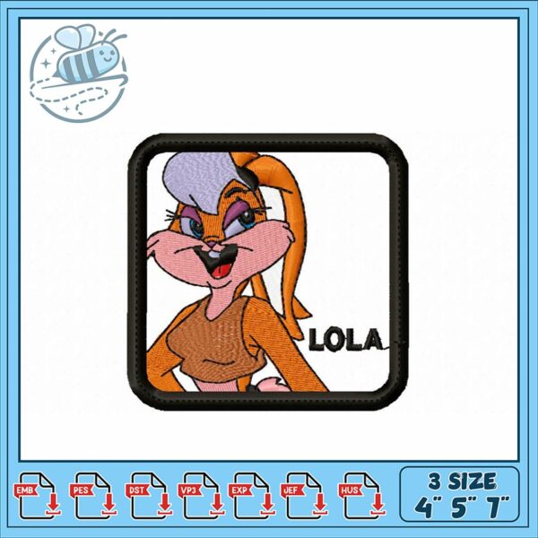 Lola Bunny Embroidery Design for Fun Projects