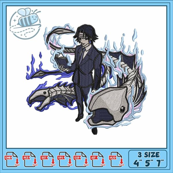 Lucifer bleach art embroidery, bleach characters​ embroidery