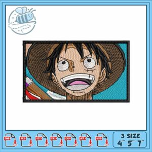 Luffy art laugh design embroidery Luffy art laugh design embroidery