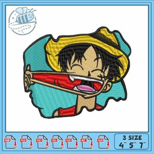 Luffy art laugh funny embroidery Luffy art laugh funny embroidery