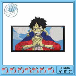 Luffy art laugh gear4 embroidery