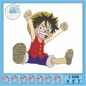 Luffy art shout design embroidery Luffy art shout design embroidery
