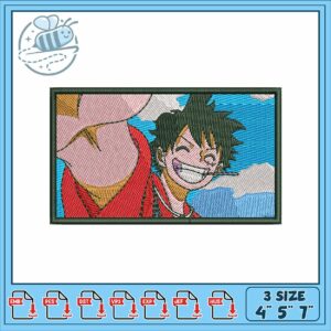 Luffy art smile design embroidery Luffy art smile design embroidery