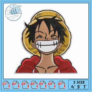 Luffy art smilee design embroidery Luffy art smilee design embroidery