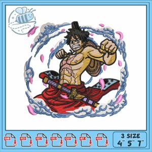 Luffy art wano design embroidery Luffy art wano design embroidery