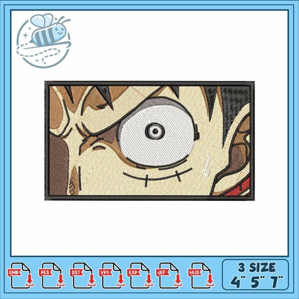 Luffy eyes design art embroidery, luffy wallpaper​ embroidery
