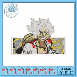 Luffy gear 5 art embroidery